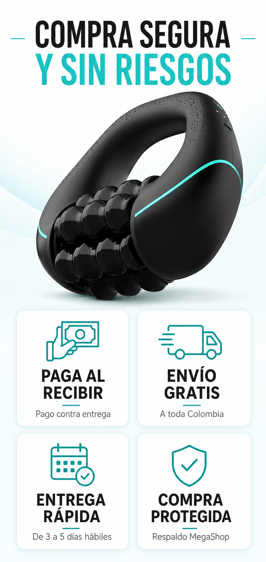 Rodillo De Masaje Eléctrico Portátil