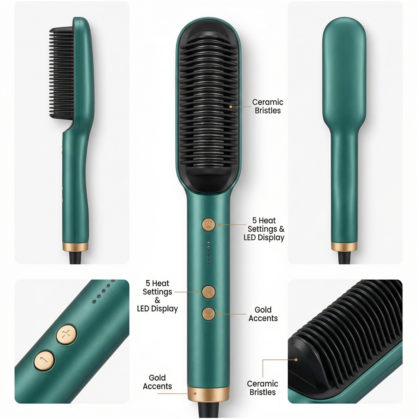 Cepillo Alisador Plancha 2 en 1