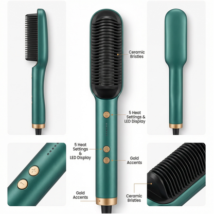 Cepillo Alisador Plancha 2 en 1