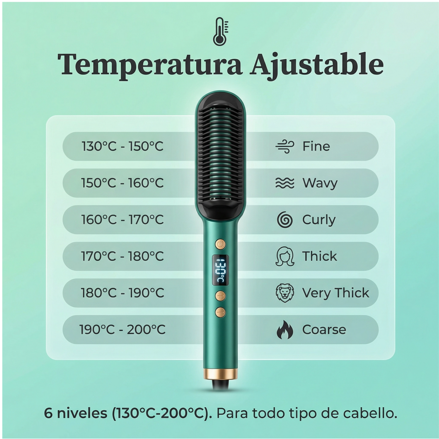 Cepillo Alisador Plancha 2 en 1