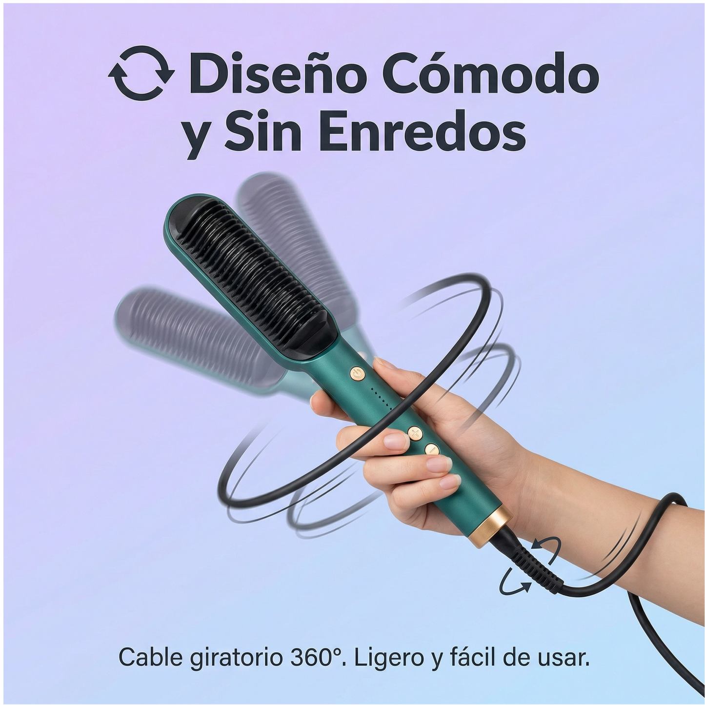Cepillo Alisador Plancha 2 en 1